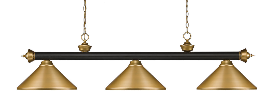 Z-Lite Riviera 200-3BRZ+SG-MSG Pendant Light - Bronze / Satin Gold
