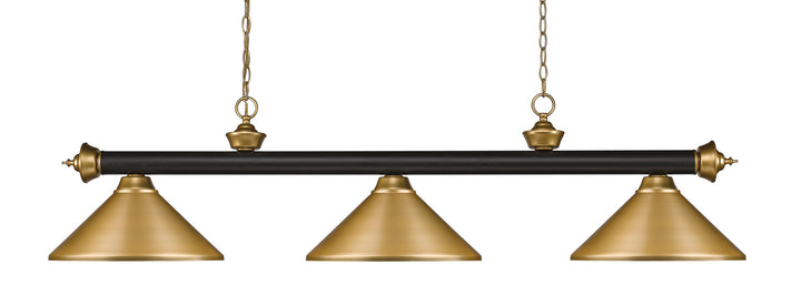 Z-Lite Riviera 200-3BRZ+SG-MSG Pendant Light - Bronze / Satin Gold