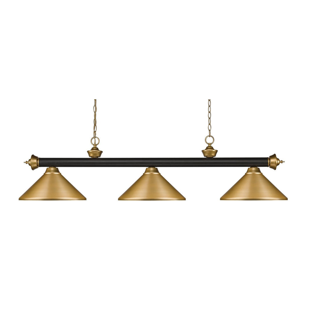 Z-Lite Riviera 200-3BRZ+SG-MSG Pendant Light - Bronze / Satin Gold