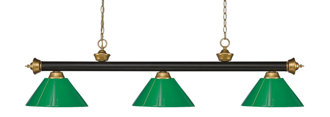 Z-Lite Riviera 200-3BRZ+SG-PGR Pendant Light - Bronze / Satin Gold