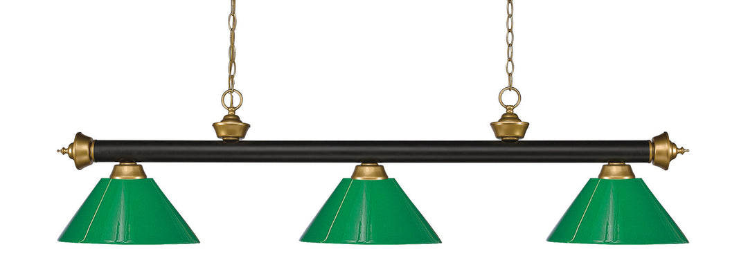 Z-Lite Riviera 200-3BRZ+SG-PGR Pendant Light - Bronze / Satin Gold