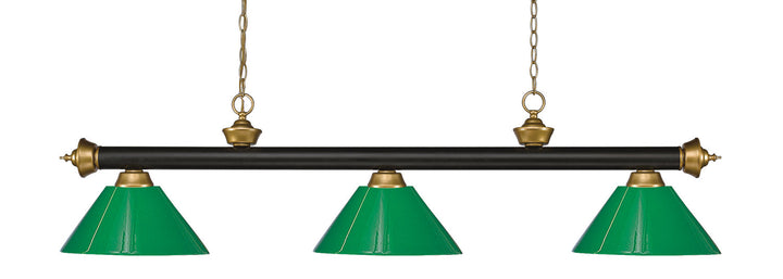 Z-Lite Riviera 200-3BRZ+SG-PGR Pendant Light - Bronze / Satin Gold