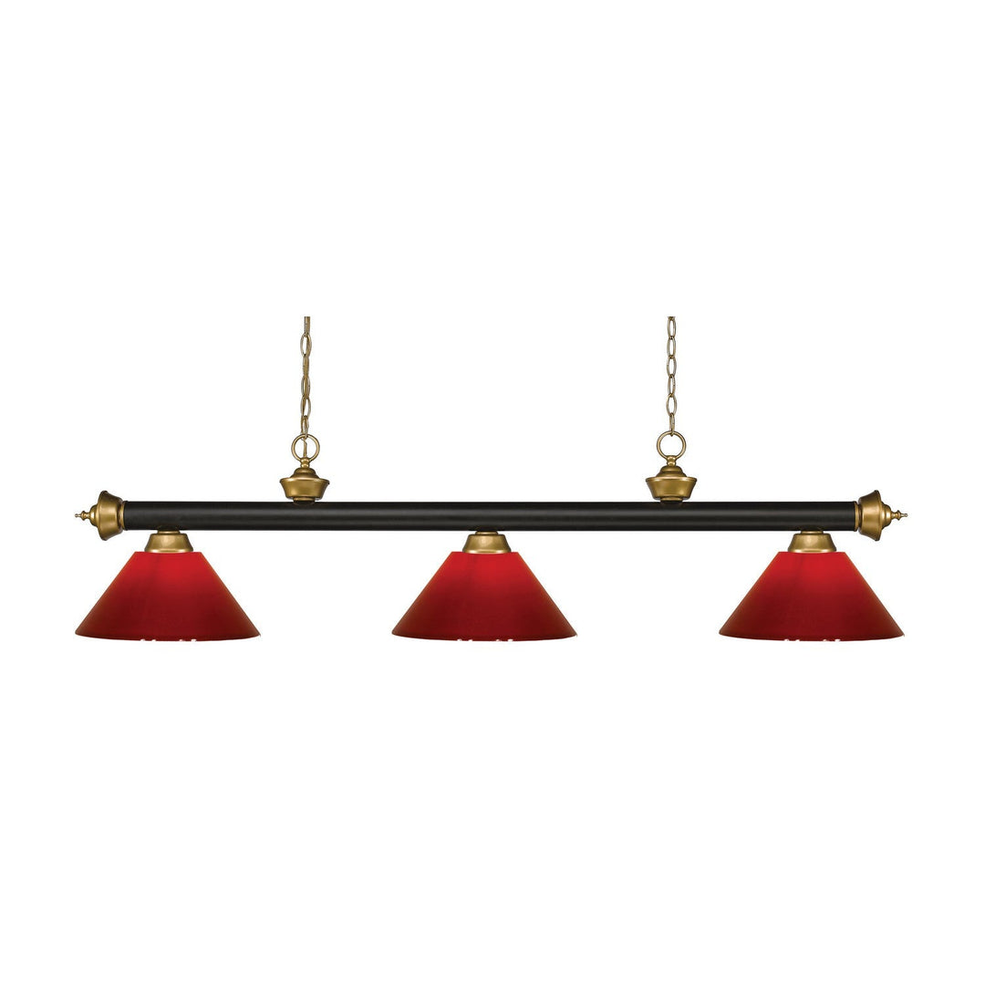 Z-Lite Riviera 200-3BRZ+SG-PRD Pendant Light - Bronze / Satin Gold