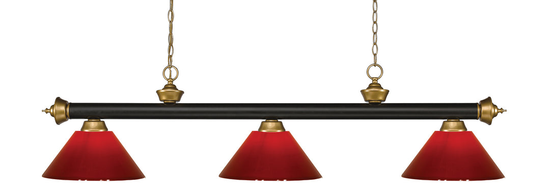 Z-Lite Riviera 200-3BRZ+SG-PRD Pendant Light - Bronze / Satin Gold