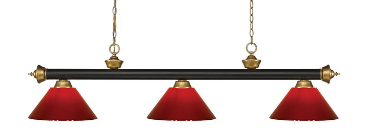 Z-Lite Riviera 200-3BRZ+SG-PRD Pendant Light - Bronze / Satin Gold