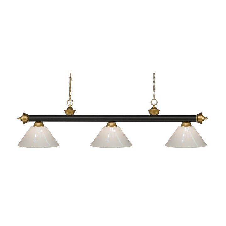 Z-Lite Riviera 200-3BRZ+SG-PWH Pendant Light - Bronze / Satin Gold