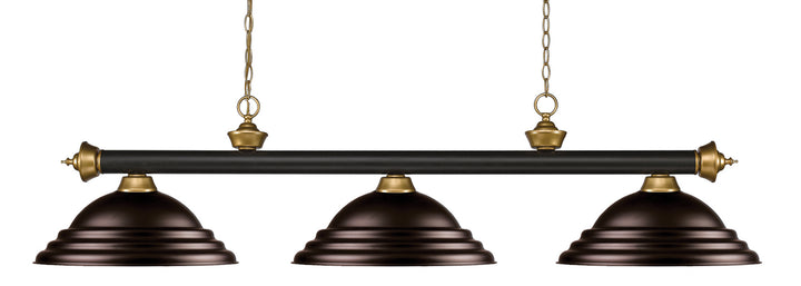 Z-Lite Riviera 200-3BRZ+SG-SBRZ Pendant Light - Bronze / Satin Gold