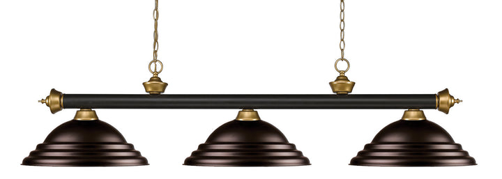 Z-Lite Riviera 200-3BRZ+SG-SBRZ Pendant Light - Bronze / Satin Gold
