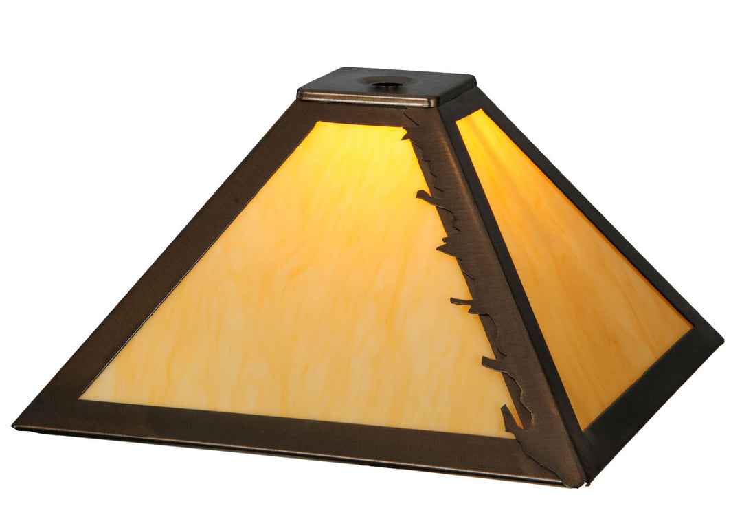 Meyda Tiffany Lighting 161569 Leaf Edge Shade Lamp Shade Copper/Antique/Verde