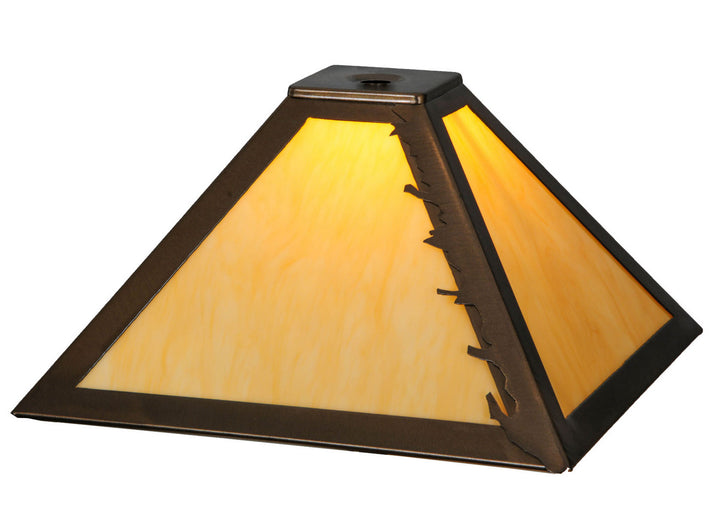 Meyda Tiffany Lighting 161569 Leaf Edge Shade Lamp Shade Copper/Antique/Verde