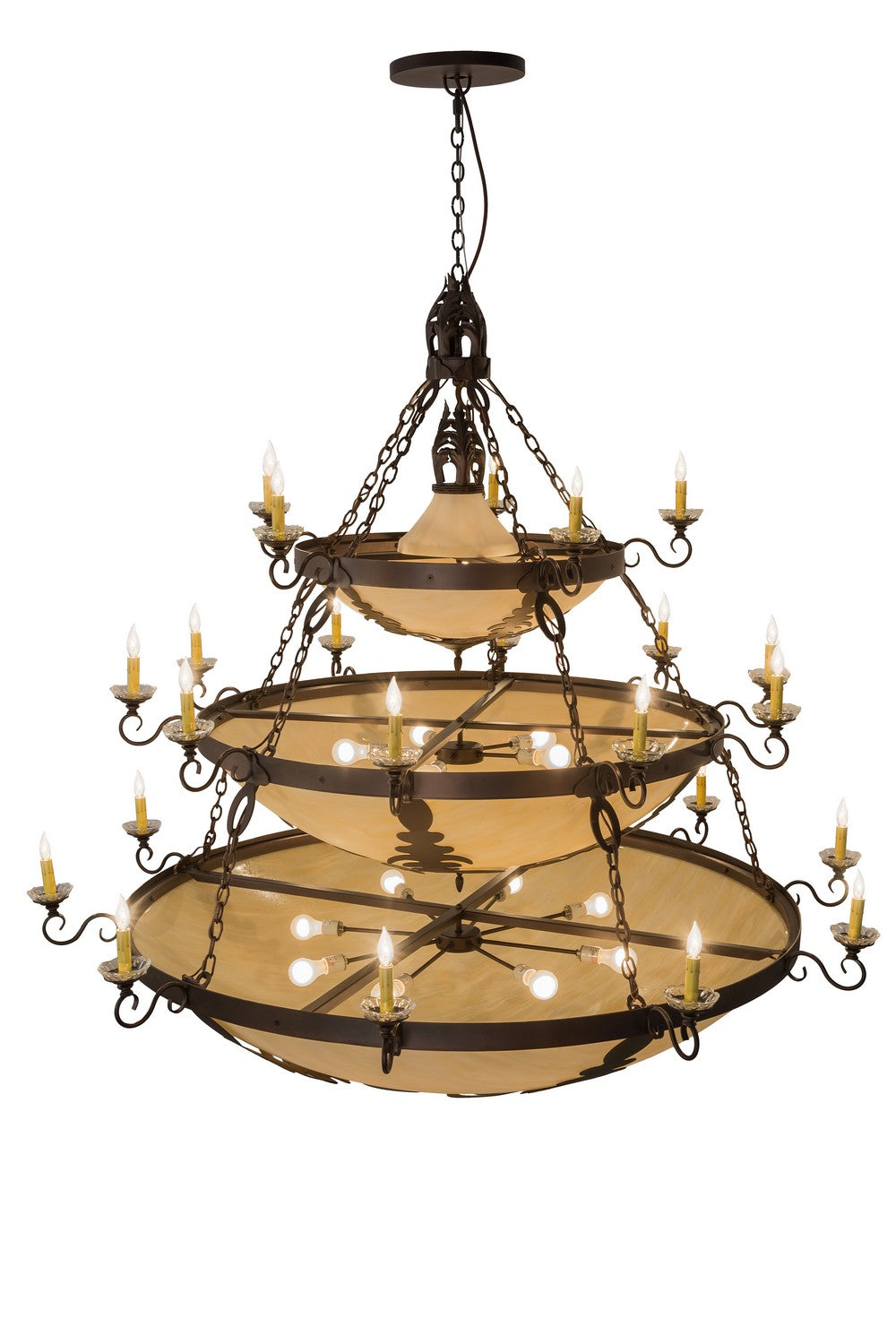 Meyda Tiffany Castellum 168220 Chandelier Light - Mahogany Bronze