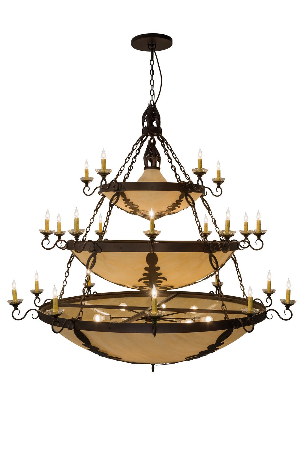 Meyda Tiffany Castellum 168220 Chandelier Light - Mahogany Bronze