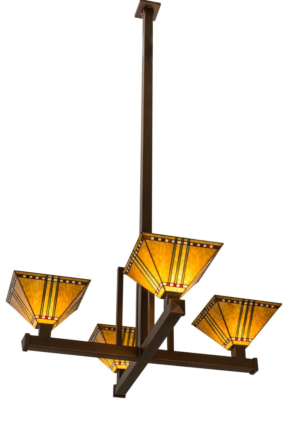 Meyda Tiffany Prairie Corn 169800 Chandelier Light - Craftsman Brown