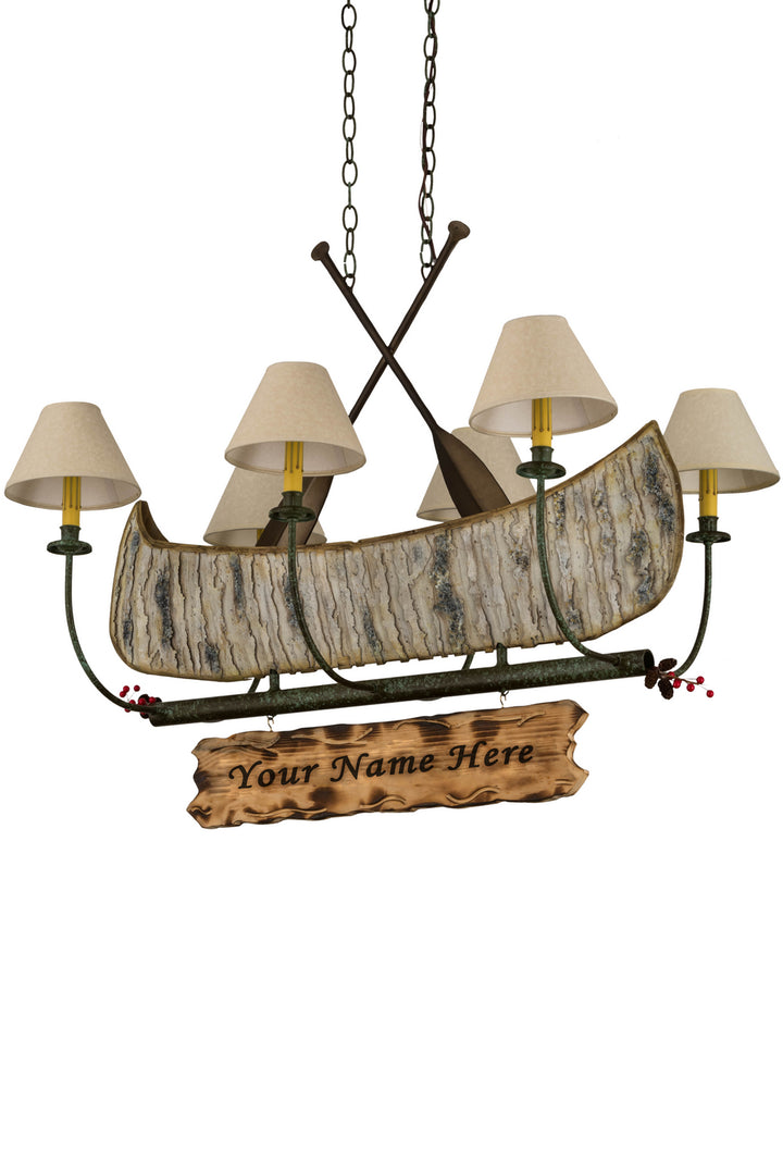 Meyda Tiffany Personalized 172241 Chandelier Light - Natural Wood,Tarnished Copper