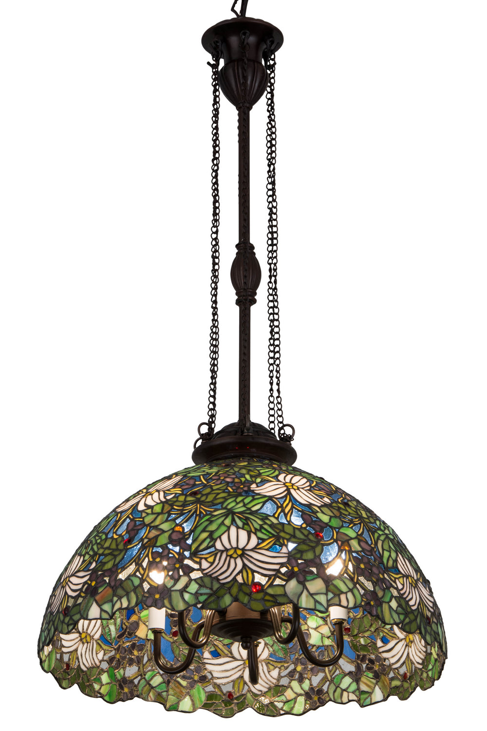 Meyda Tiffany Trillium & Violet 176967 Pendant Light - Mahogany Bronze