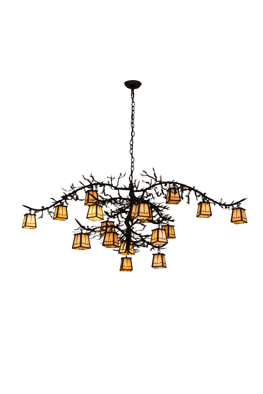 Meyda Tiffany Pine Branch 178333 Chandelier Light - Oil Rubbed Bronze