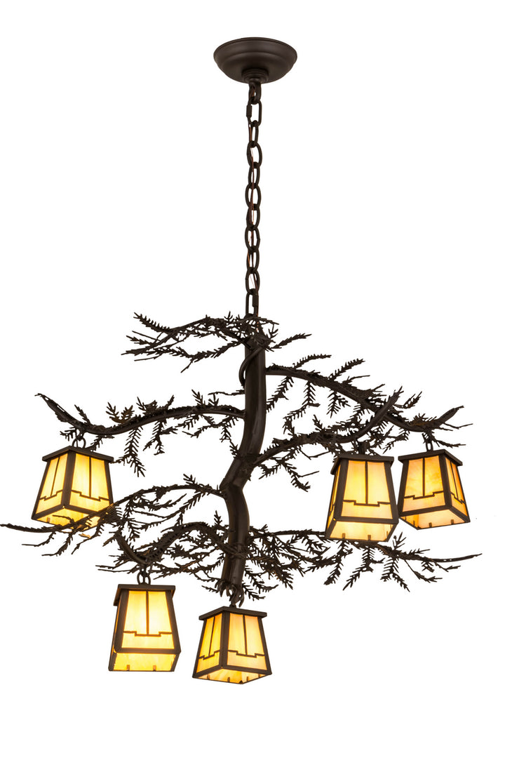 Meyda Tiffany Pine Branch 179146 Chandelier Light - Oil Rubbed Bronze