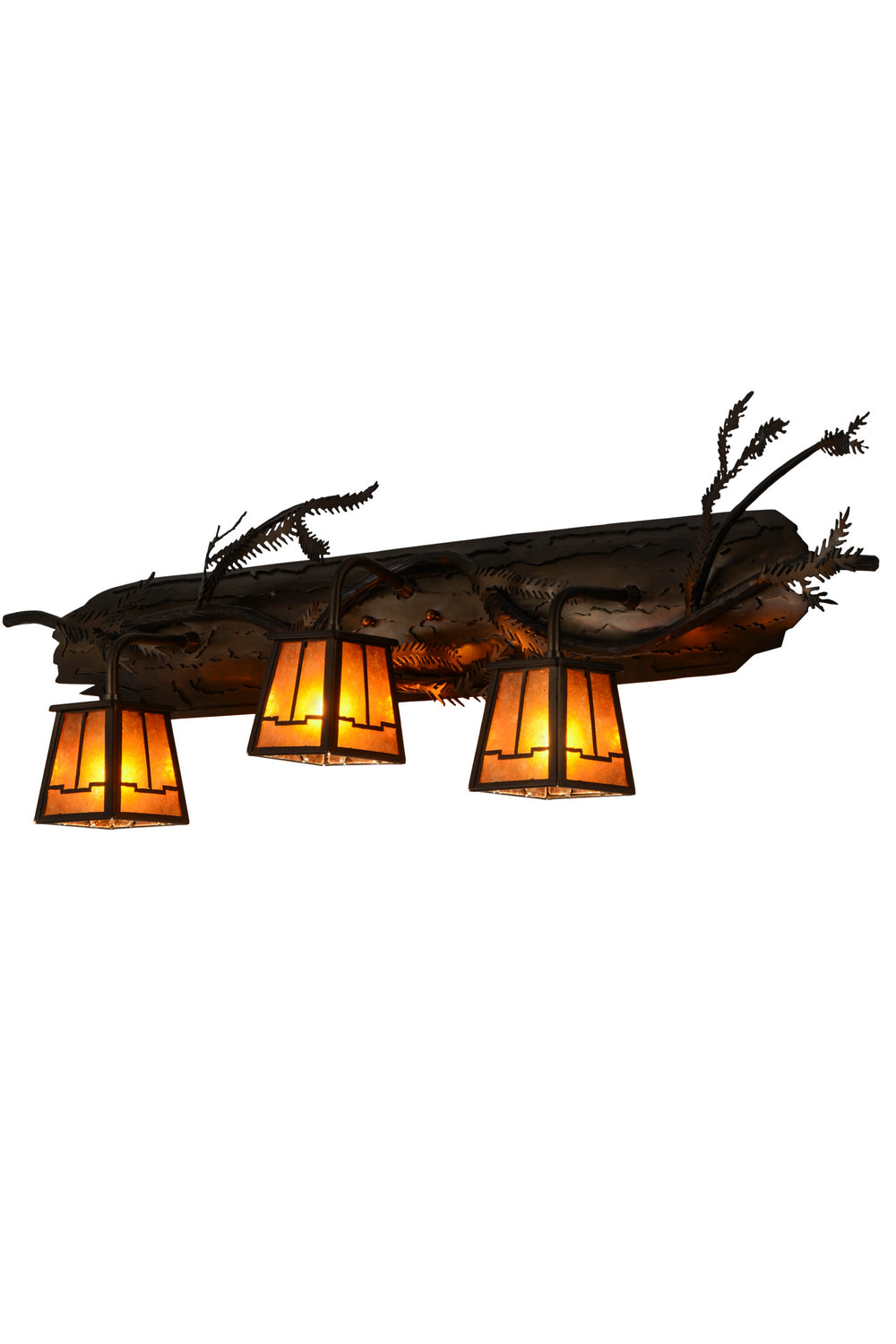 Meyda Tiffany Pine Branch 179629 Bath Vanity Light 38 in. wide - Antique Copper