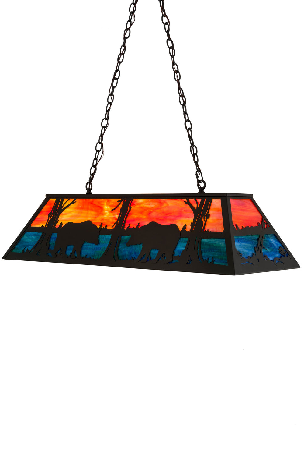 Meyda Tiffany Bear At Lake 180054 Pendant Light - Timeless Bronze