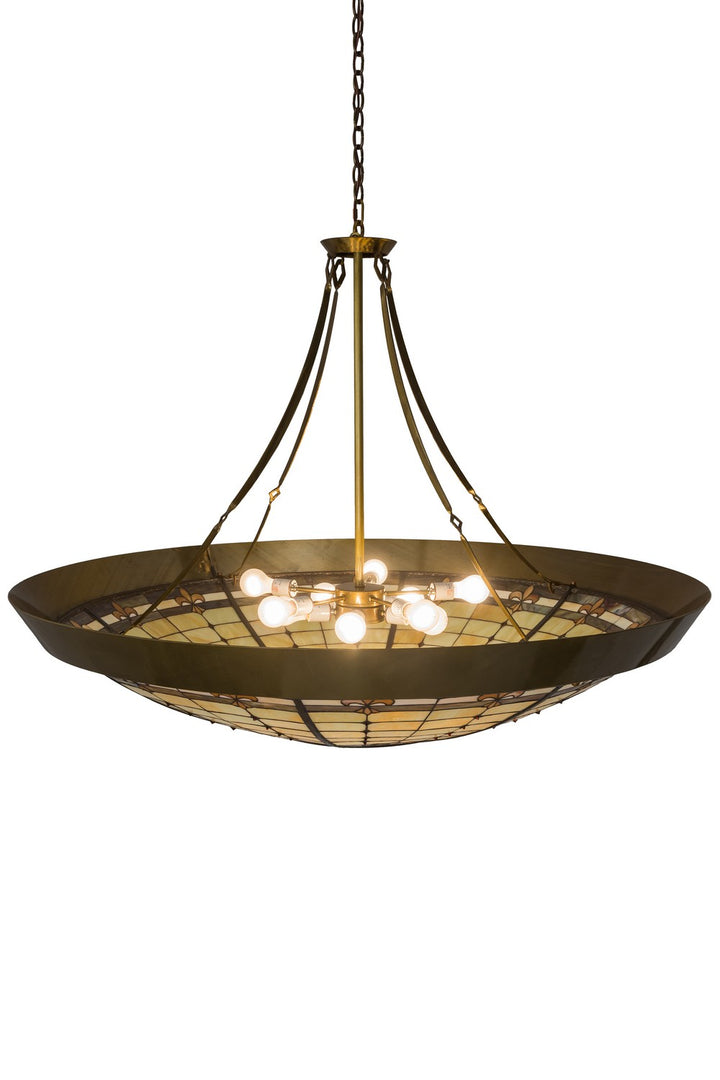 Meyda Tiffany Fleur-De-Lite 180289 Pendant Light - Transparent Brass