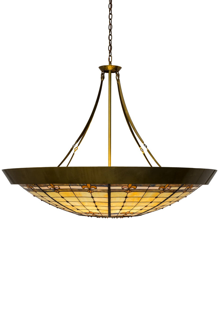 Meyda Tiffany Fleur-De-Lite 180289 Pendant Light - Transparent Brass