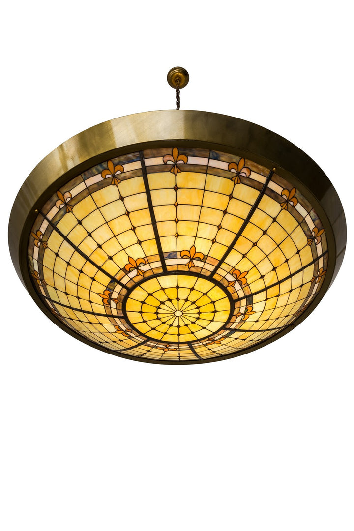 Meyda Tiffany Fleur-De-Lite 180289 Pendant Light - Transparent Brass