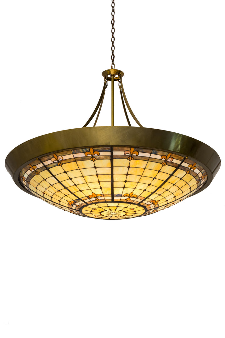 Meyda Tiffany Fleur-De-Lite 180289 Pendant Light - Transparent Brass
