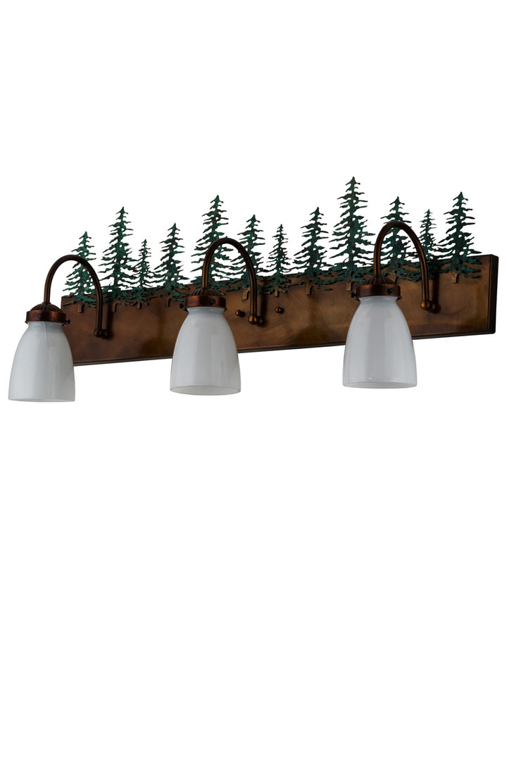 Meyda Tiffany Tall Pines 180396 Bath Vanity Light 30 in. wide - Vintage Copper