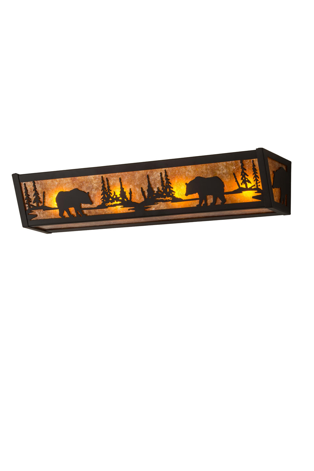 Meyda Tiffany Bear At Lake 180440 Bath Vanity Light 24 in. wide - Oil Rubbed Bronze