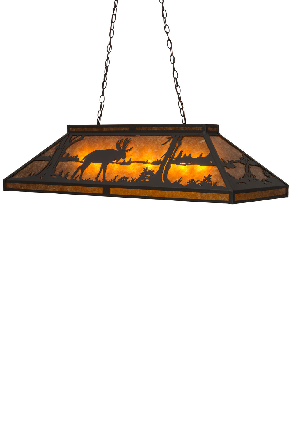 Meyda Tiffany Moose & Black Bear 180799 Pendant Light - Wrought Iron