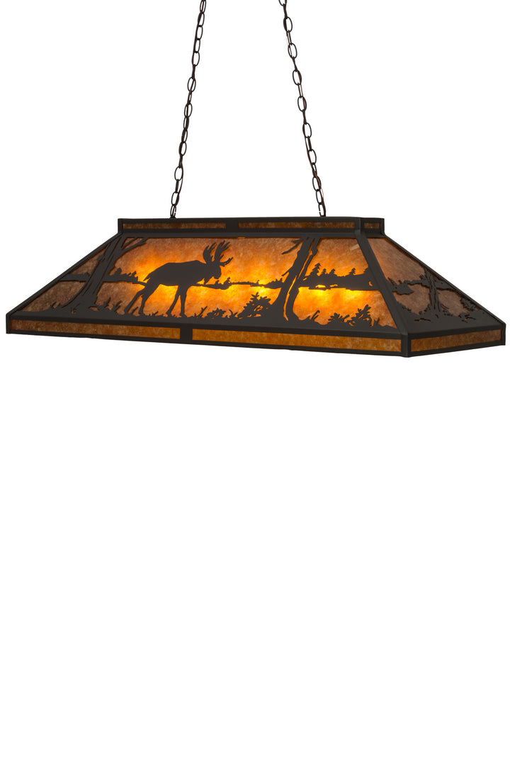 Meyda Tiffany Moose & Black Bear 180799 Pendant Light - Wrought Iron