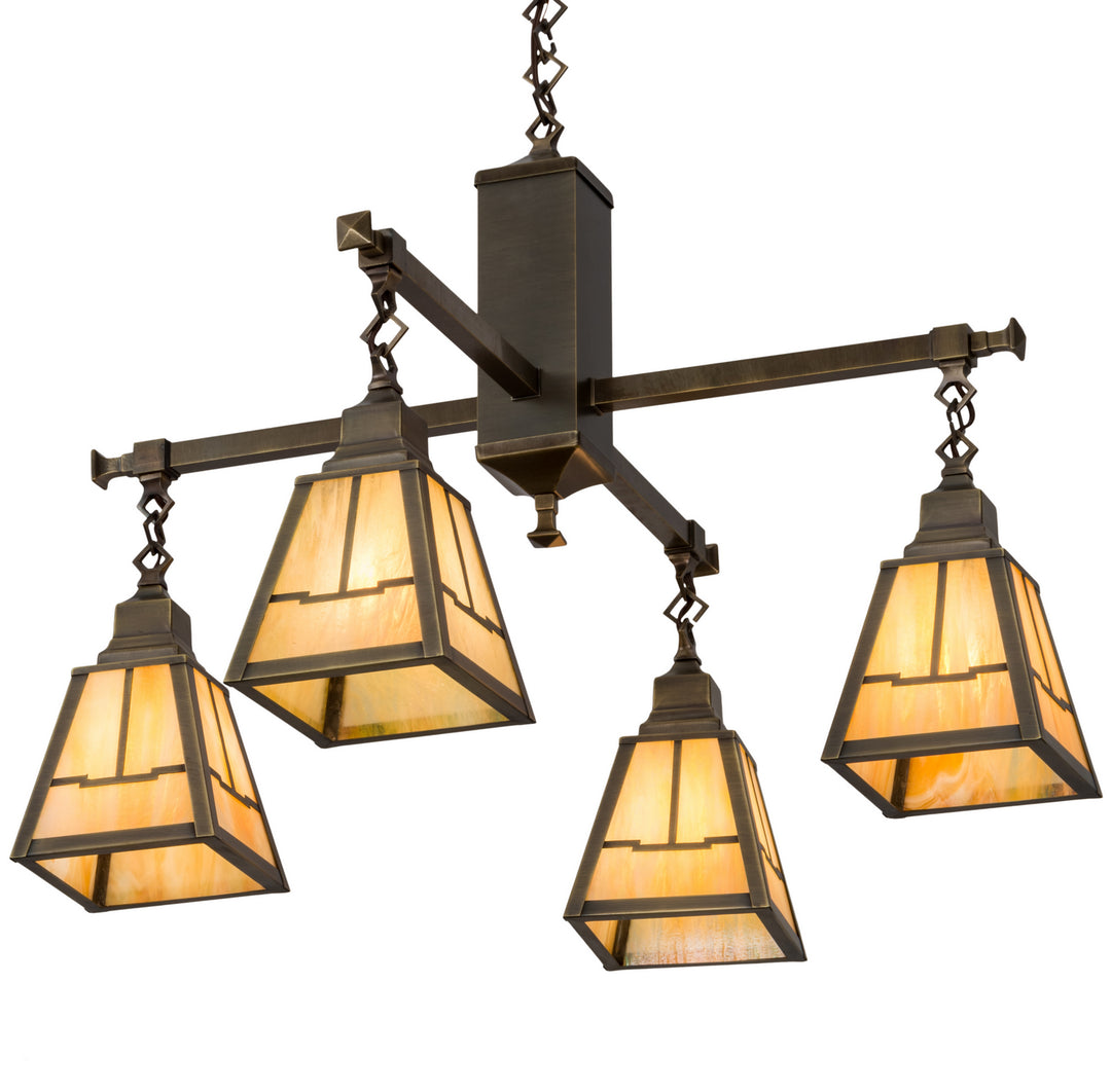 Meyda Tiffany Valley View 181230 Chandelier Light - Antique Brass