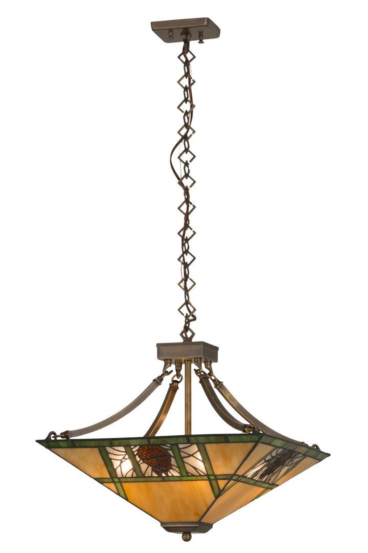 Meyda Tiffany Pinecone Ridge 181232 Pendant Light - Antique Brass