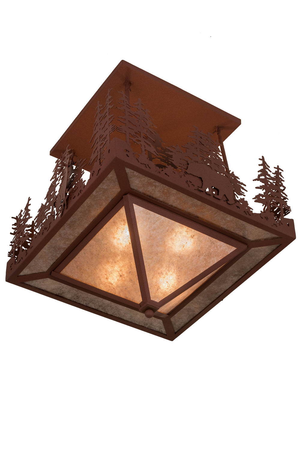 Meyda Tiffany Wildlife At Pine Lake 181393 Ceiling Light - Rust