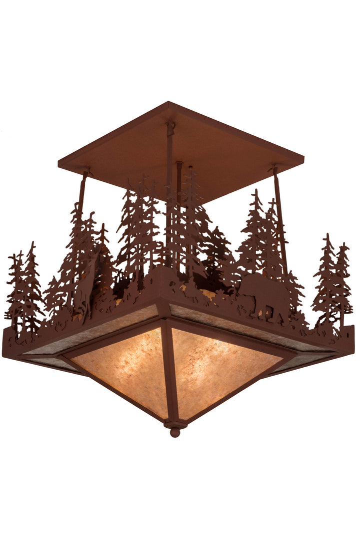 Meyda Tiffany Wildlife At Pine Lake 181393 Ceiling Light - Rust