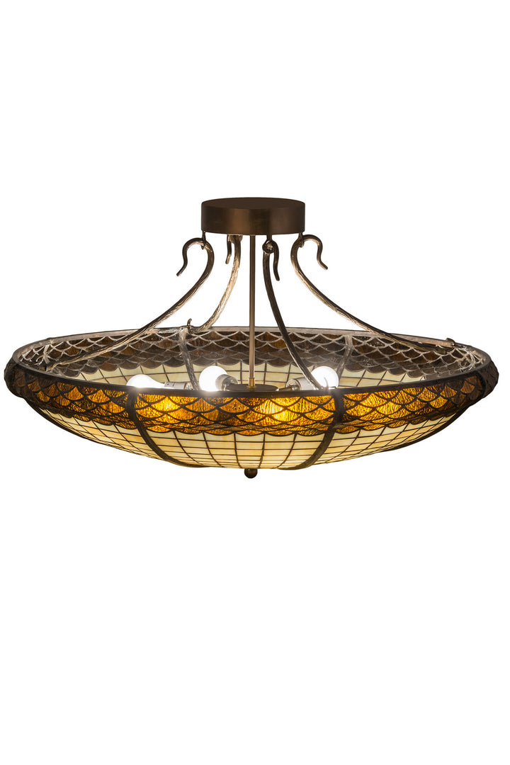 Meyda Tiffany Greenbriar Oak 181915 Pendant Light - Antique Copper