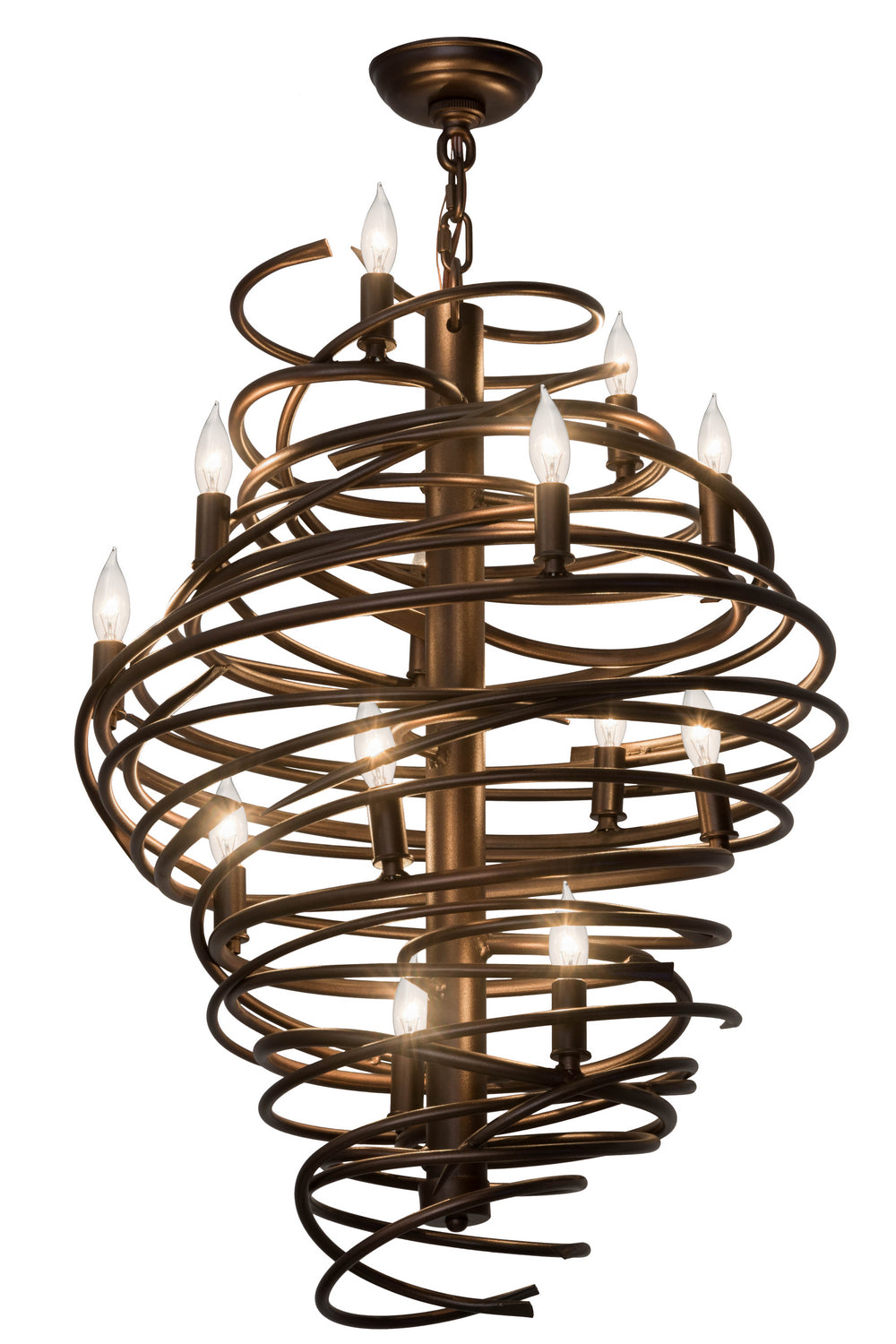 Meyda Tiffany Cyclone 181999 Chandelier Light - Mahogany Bronze