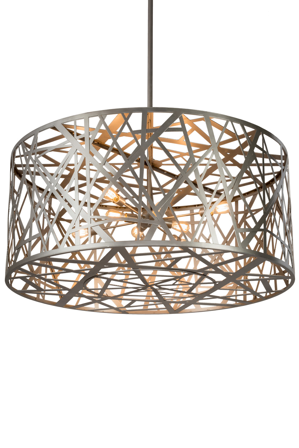 Meyda Tiffany Lighting 182460 Bird's Nest Eight Light Pendant Decor Pewter, Nickel, Silver