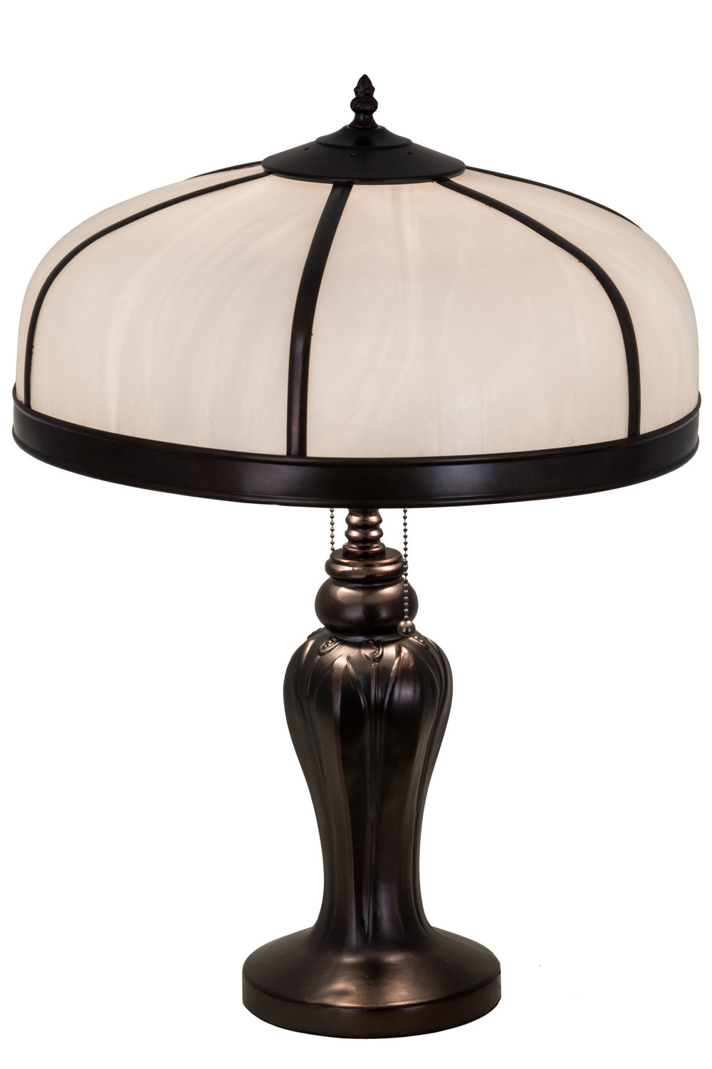 Meyda Tiffany Lighting 182605 Arts & Crafts Two Light Table Lamp Lamp Bronze / Dark