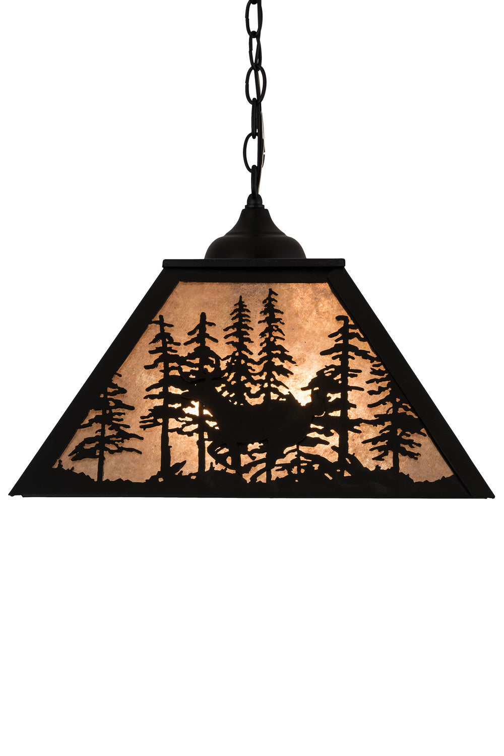 Meyda Tiffany Deer Through The Trees 183017 Pendant Light - Antique