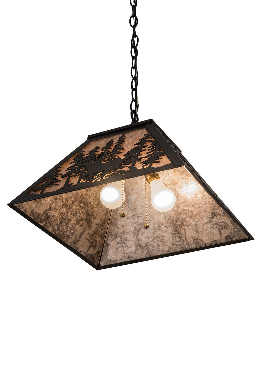 Meyda Tiffany Deer Through The Trees 183017 Pendant Light - Antique