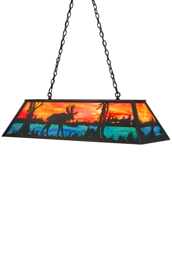 Meyda Tiffany Moose At Lake 183351 Pendant Light - Nickel