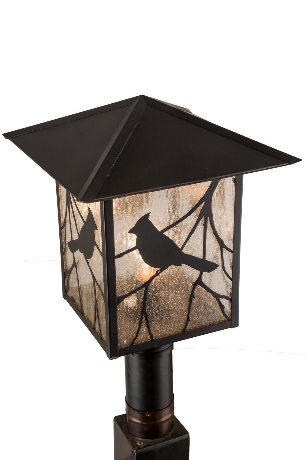 Meyda Tiffany Lighting 41733 Sequoia One Light Post Mount Outdoor Bronze / Dark