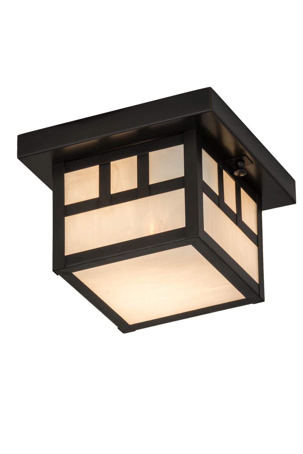 Meyda Tiffany Lighting 87230 Hyde Park One Light Flushmount Outdoor Bronze / Dark