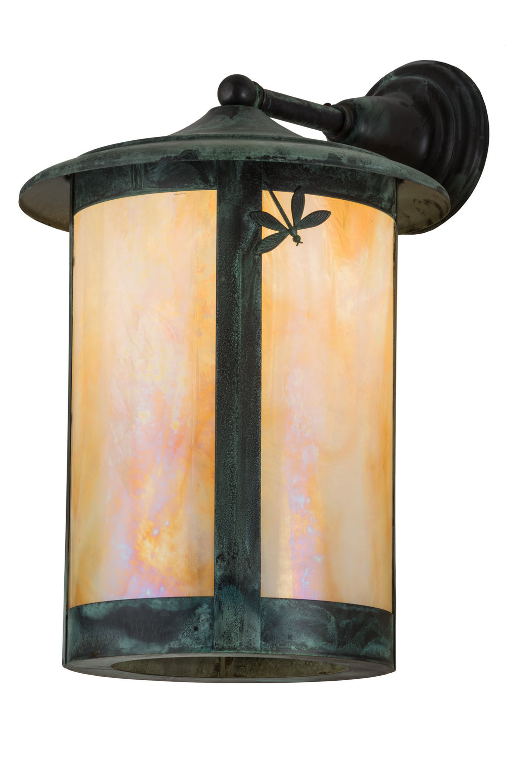 Meyda Tiffany Lighting 91459 Fulton One Light Wall Sconce Outdoor Verde