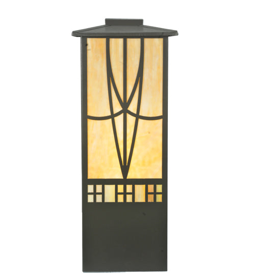 Meyda Tiffany Lighting 77883 Scottsdale One Light Pier Mount Outdoor Bronze / Dark