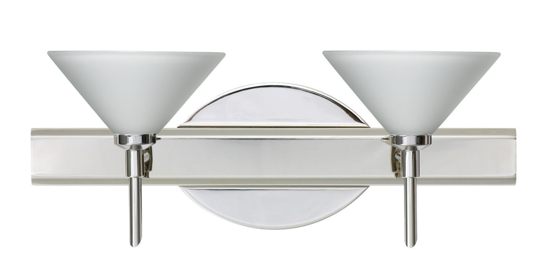 Besa Kona 2SW-117607-CR Bath Vanity Light 15 in. wide - Chrome