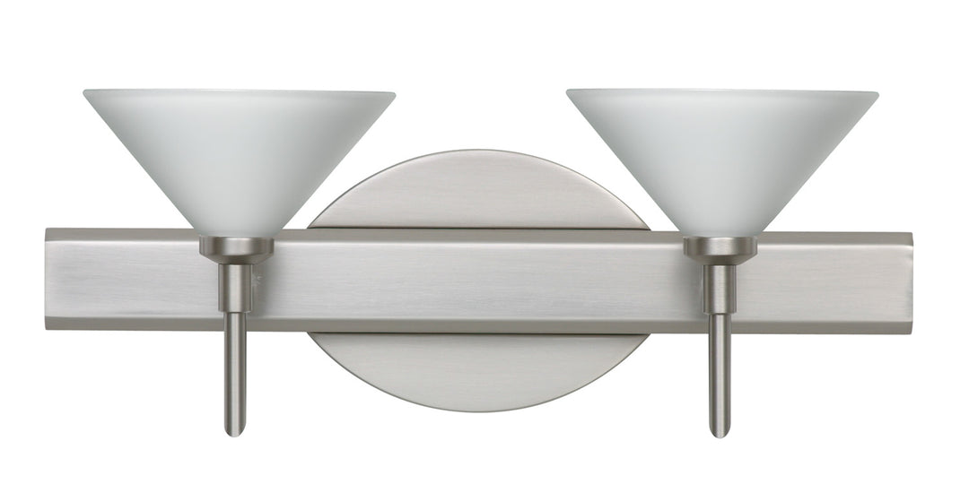 Besa Kona 2SW-117607-SN Bath Vanity Light 15 in. wide - Satin Nickel