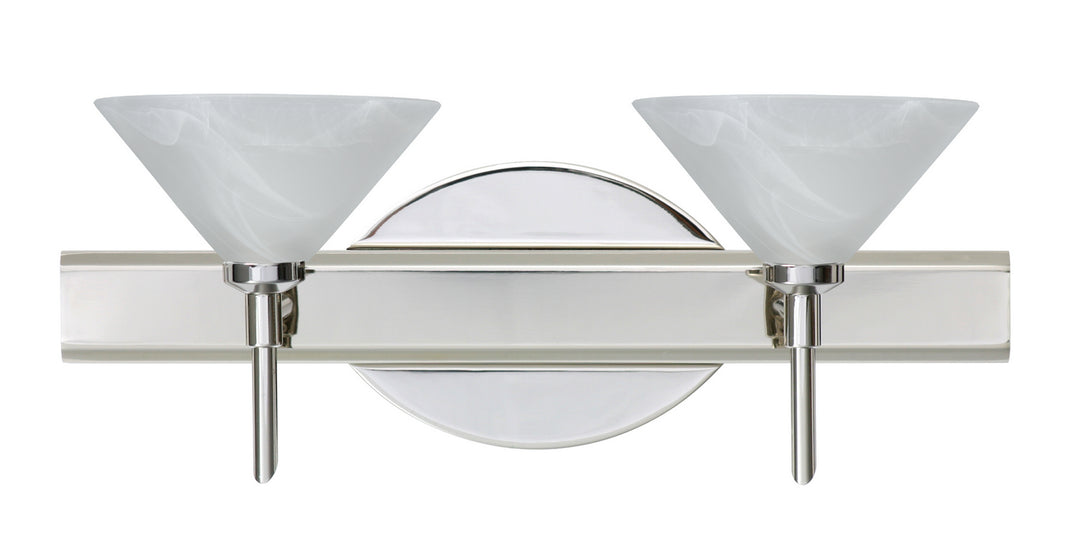 Besa Kona 2SW-117652-CR Bath Vanity Light 15 in. wide - Chrome