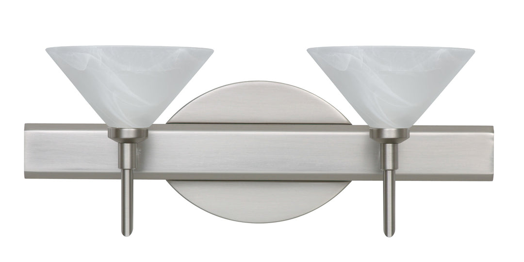 Besa Kona 2SW-117652-SN Bath Vanity Light 15 in. wide - Satin Nickel